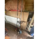 A Makita brush cutter, working but requires pull starter cord renewing. Collect Only.