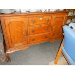 An oak sideboard on Queen Anne legs, COLLECT ONLY.