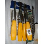 A quantity of new chisels.