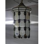 A 20th century Tiffany style hall lampshade.