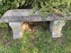 A concrete garden seat. 3ft 6inch long. Collect Only.