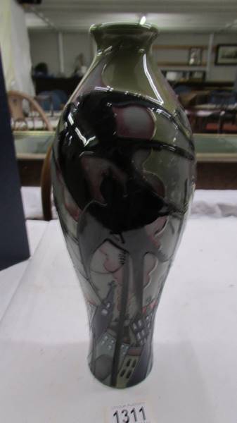 A boxed Moorcroft vase, 31 cm tall. - Image 2 of 5