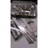A good lot of king's pattern and other cutlery.
