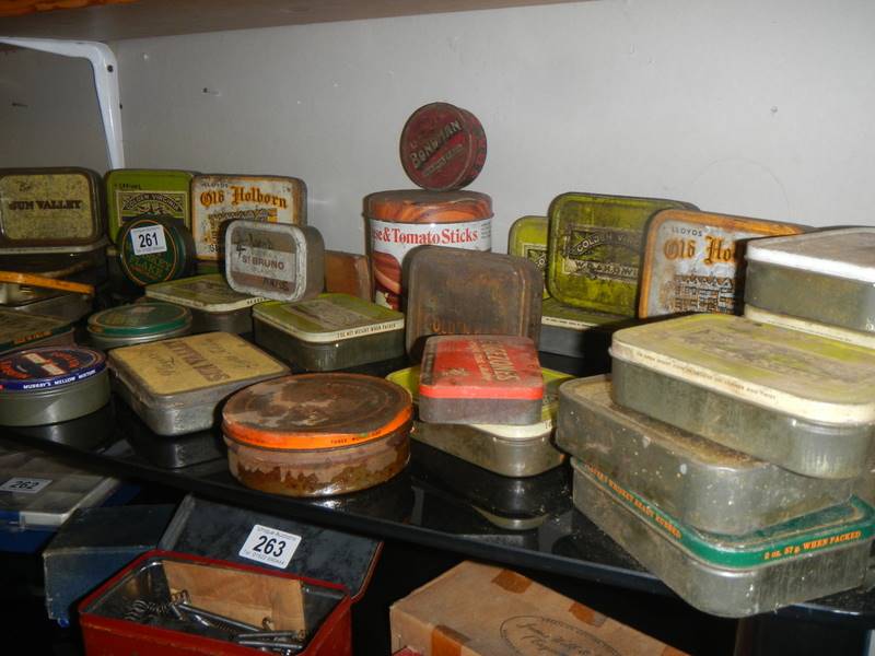 A collection of old tins with contents. - Image 2 of 2