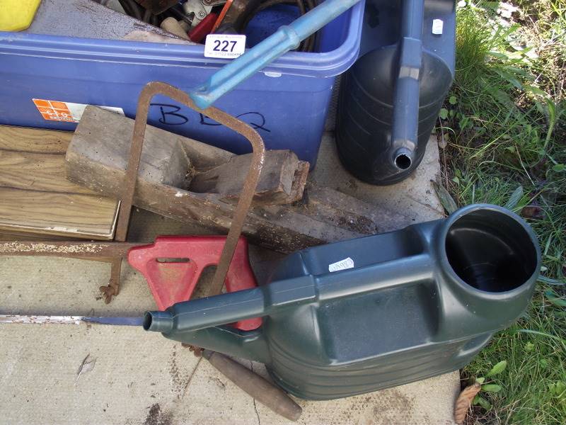 A large box of tools, watering cans etc., COLLECT ONLY. - Image 3 of 4