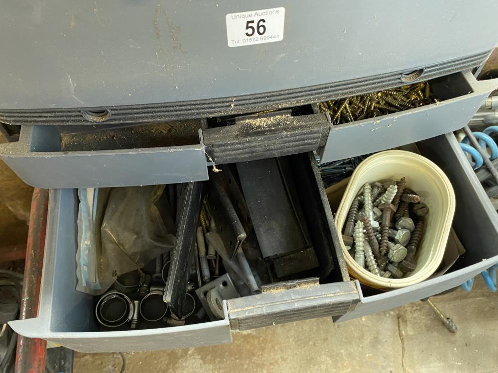 A Stanley tower toolbox with a large quantity of Masonry bits, screws and nails. Collect Only. - Bild 4 aus 5