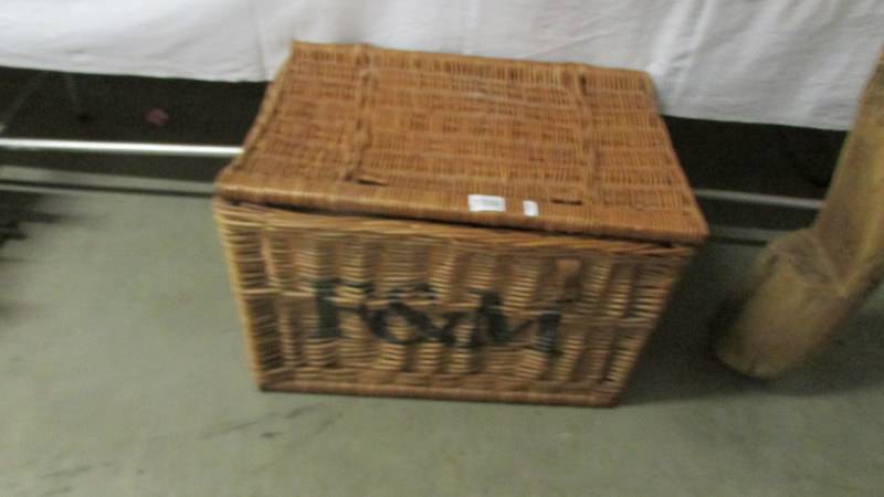 A Fortnum and Mason's wicker basket. COLLECT ONLY.