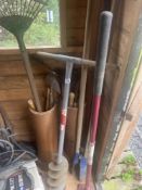 A large selection of digging and garden tools. Collect Only.