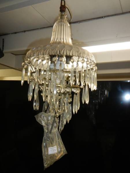 A good three tier chandelier, complete, COLLECT ONLY. - Image 2 of 3