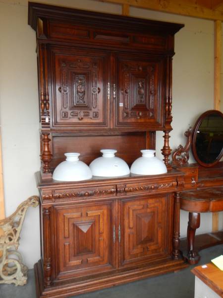A 19th century French carved oak buffet in excellent condition, COLLECT ONLY.