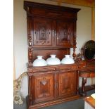 A 19th century French carved oak buffet in excellent condition, COLLECT ONLY.