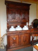 A 19th century French carved oak buffet in excellent condition, COLLECT ONLY.