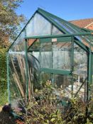 A 6ft x 12ft, aluminium greenhouse. Needs to be dismantled. Plus many pots. Collect Only.