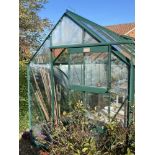 A 6ft x 12ft, aluminium greenhouse. Needs to be dismantled. Plus many pots. Collect Only.