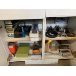 1 cupboard of torque wrenches, nail gun, pop riveters, engraving tools, etc. Collect Only.