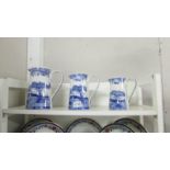 A set of three Spode Italian graduated jugs.