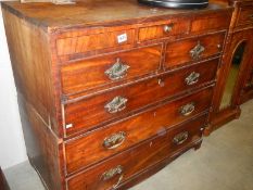 A Georgian mahogany campaign chest, 100 x 51 x 93 cm.