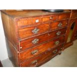 A Georgian mahogany campaign chest, 100 x 51 x 93 cm.