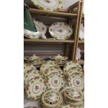 Forty five pieces of Grindley 'The Dorothy Vernon' pattern dinnerware.