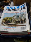 A quantity of Railway Modeler magazines.