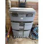 A Stanley tower toolbox with a large quantity of Masonry bits, screws and nails. Collect Only.