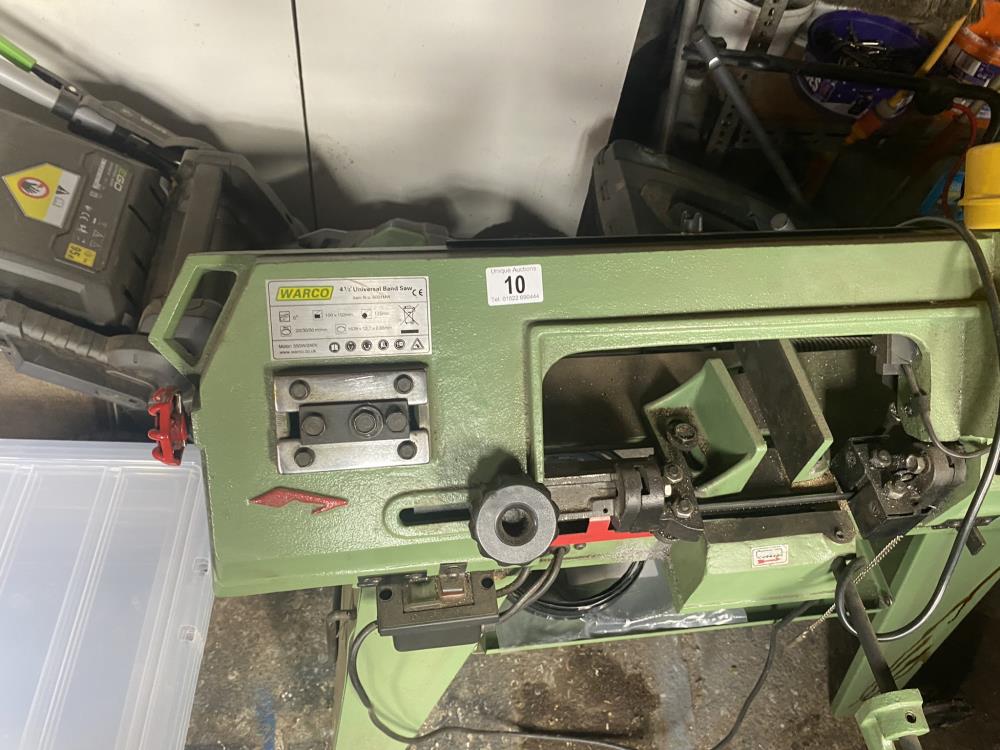 Warco 4.5" universal bandsaw for metal or wood and spare blades. Collect Only. - Bild 2 aus 4