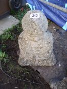 Three garden ornaments including Buddha, COLLECT ONLY.
