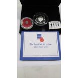 Two Royal British Legion poppy coins for the Bailwick of Jersey, 2008.