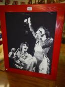 A red framed picture of the Rolling Stone, COLLECT ONLY.