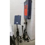 A good lot of as new music stands including tablet and conductors COLLECT ONLY.