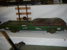 A 3.5" gauge garden railway braked seat.