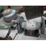 A bench grinder a/f and grinding wheels.