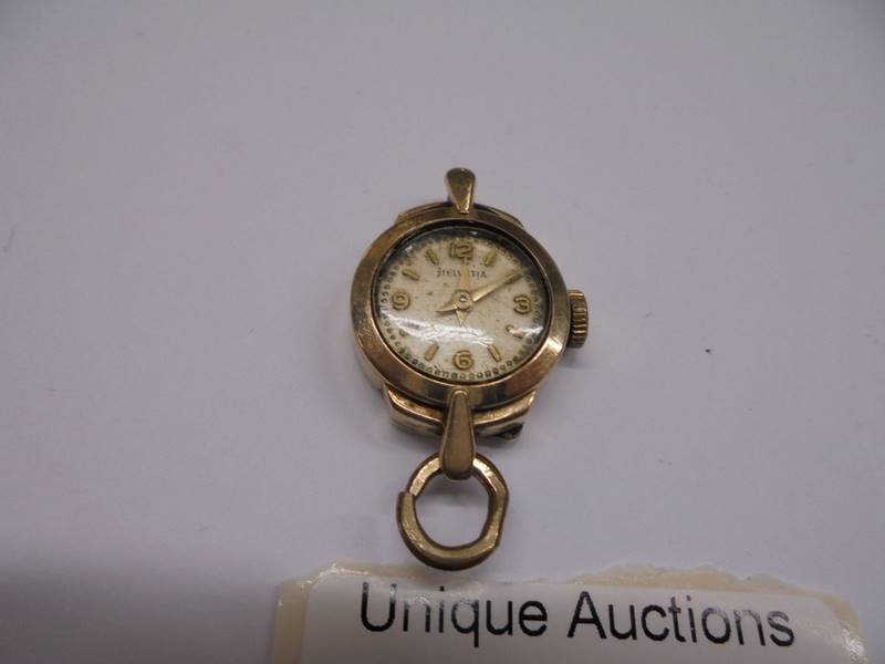 A 9ct gold lady's watch head, in working order. - Image 2 of 3