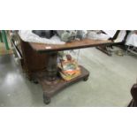 A Victorian mahogany library table. COLLECT ONLY.