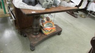 A Victorian mahogany library table. COLLECT ONLY.