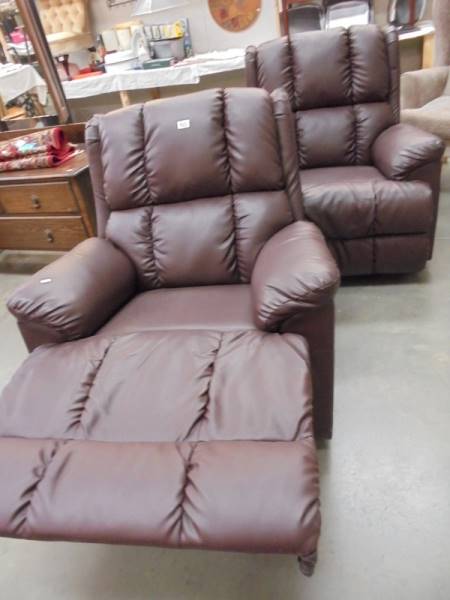 Two reclining arm chairs. COLLECT ONLY. - Image 2 of 2