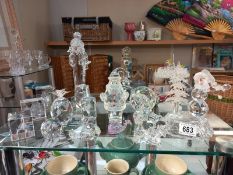 A quantity of glass figures & paperweights (some A/F), Collect only