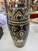 A large vase marked Miri-Sarawak. COLLECT ONLY