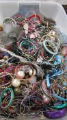 A large lot of assorted costume bracelets.