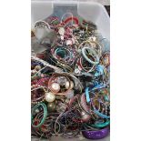 A large lot of assorted costume bracelets.