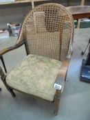 A cane backed nursing chair COLLECT ONLY.