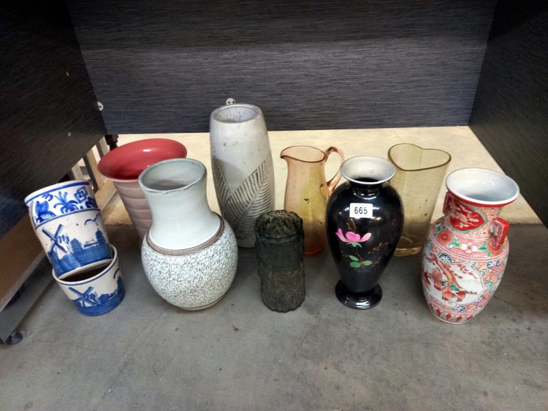 A good selection of vases, 1 A/F, Collect only
