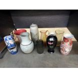 A good selection of vases, 1 A/F, Collect only