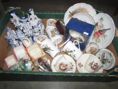 A box of assorted ceramics. COLLECT ONLY.