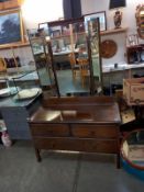 A triple mirror dressing table,. COLLECT ONLY.