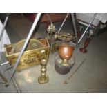 A good lot of brassware etc., COLLECT ONLY.