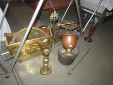 A good lot of brassware etc., COLLECT ONLY.