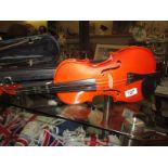 A Skylark violin in hard case. length 31cm.