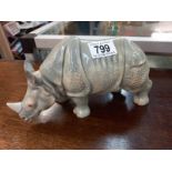 A Spanish ceramic Rhinocerous. A/F