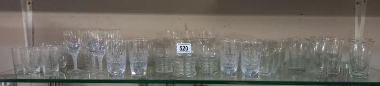 A selection of drinking glasses. Collect Only.